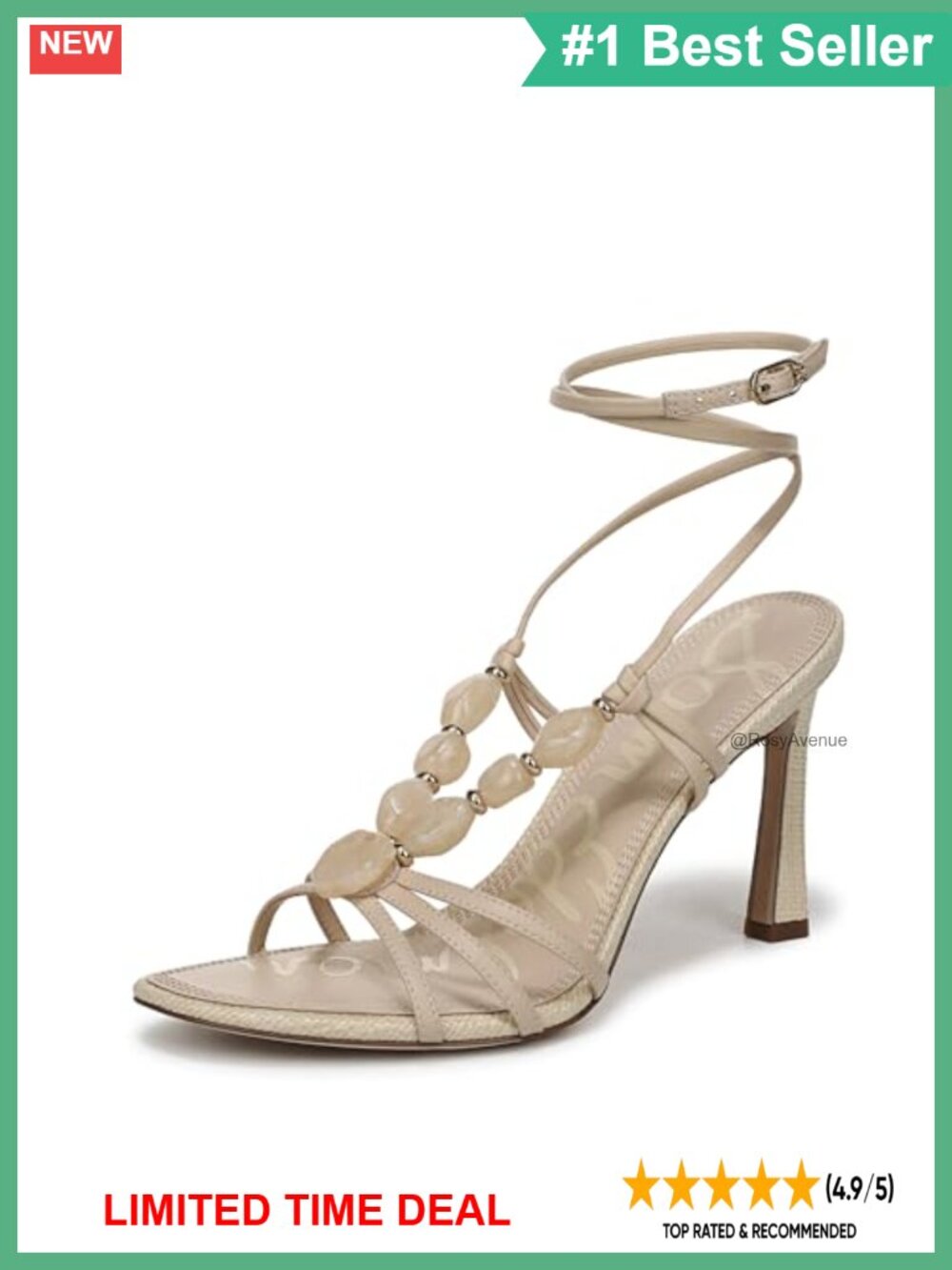 Sam Edelman Imani Strappy Stiletto Heel Sandals Leather Dressy